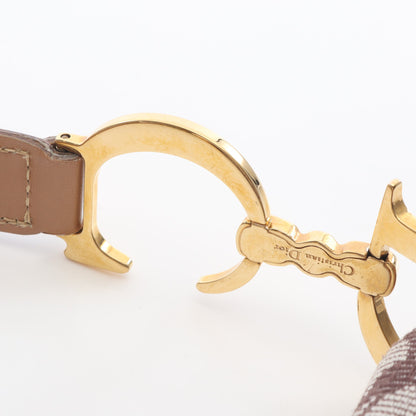 SADDLE サドル トロッター ハンドバッグ キャンバス レザー ブラウン ベージュ クリスチャンディオール バッグ Christian Dior