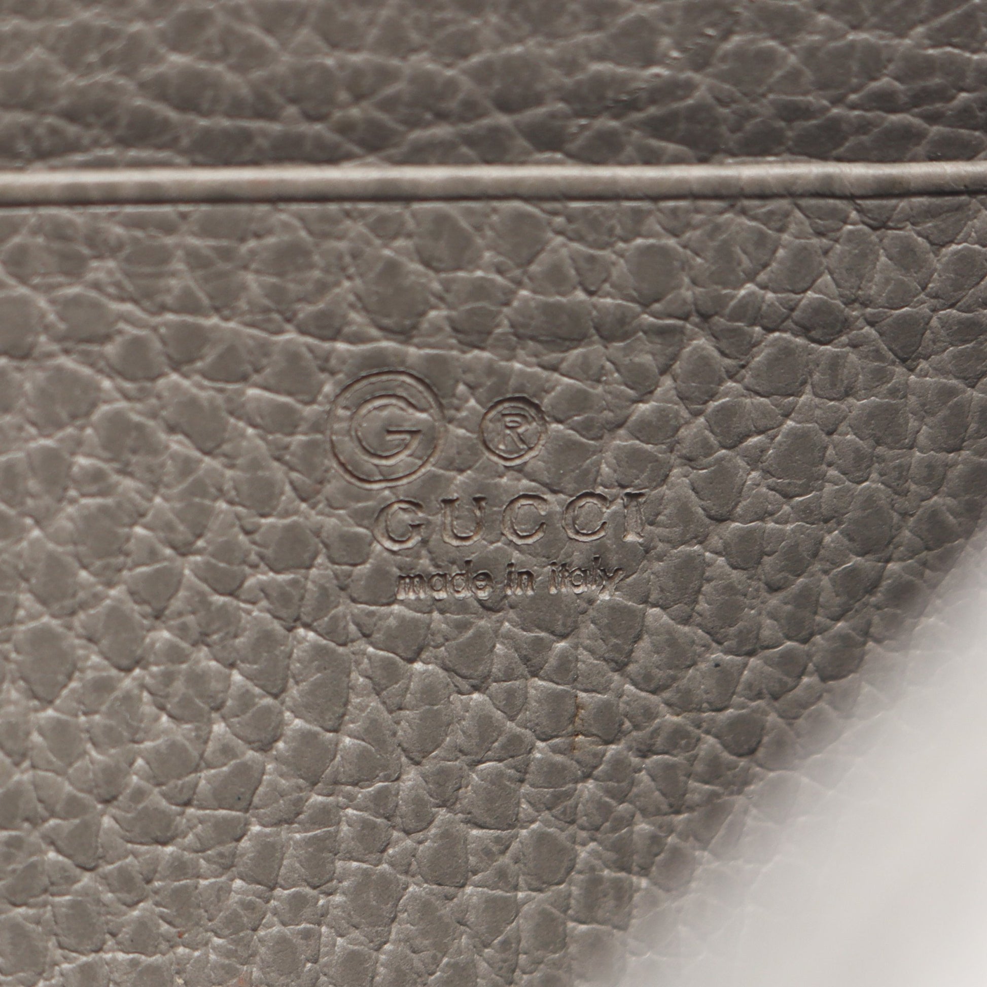インターロッキングG チェーンウォレット レザー グレー グッチ バッグ GUCCI