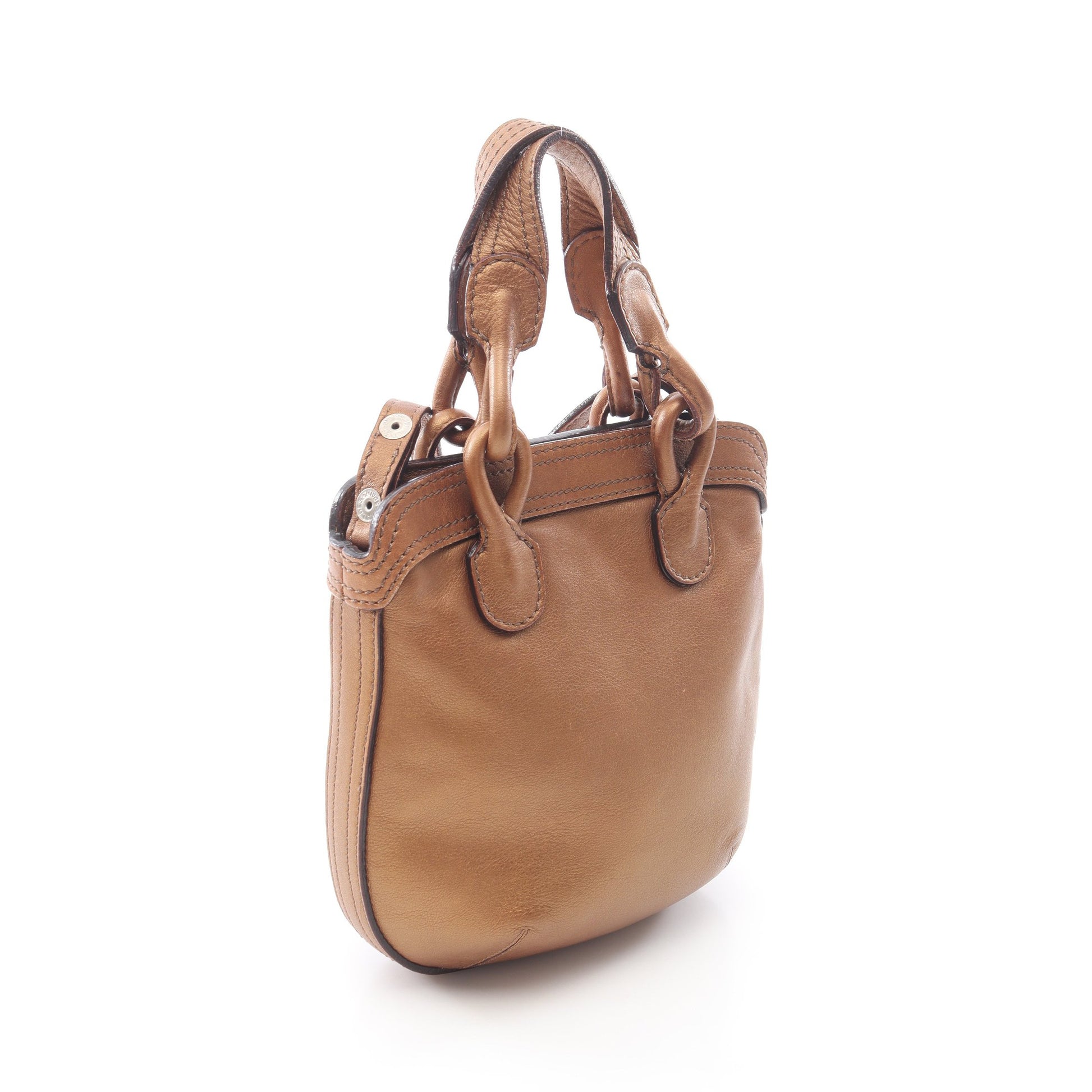 フィエスタ 2WAY ハンドバッグ レザー ブロンズ ロエベ バッグ LOEWE