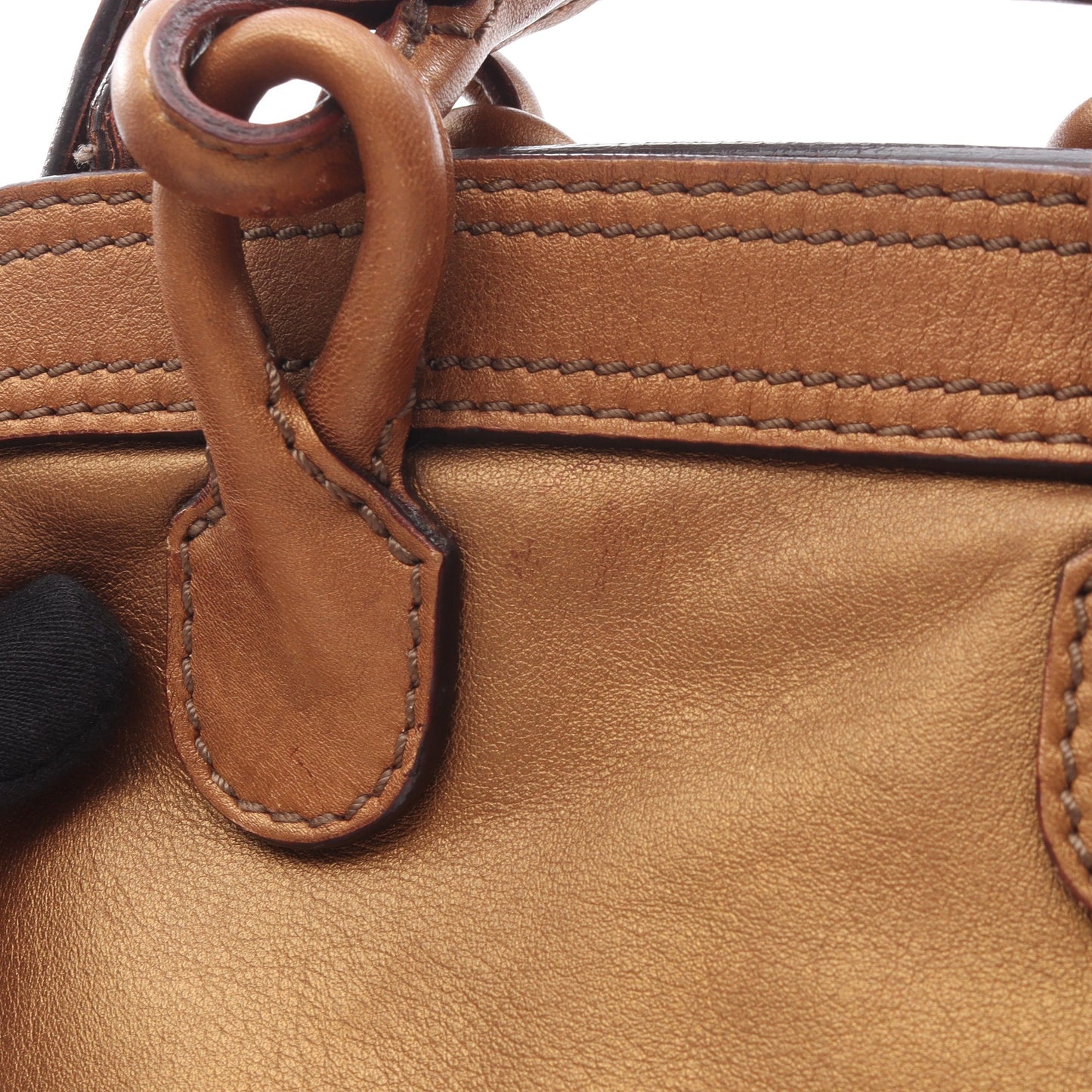 フィエスタ 2WAY ハンドバッグ レザー ブロンズ ロエベ バッグ LOEWE