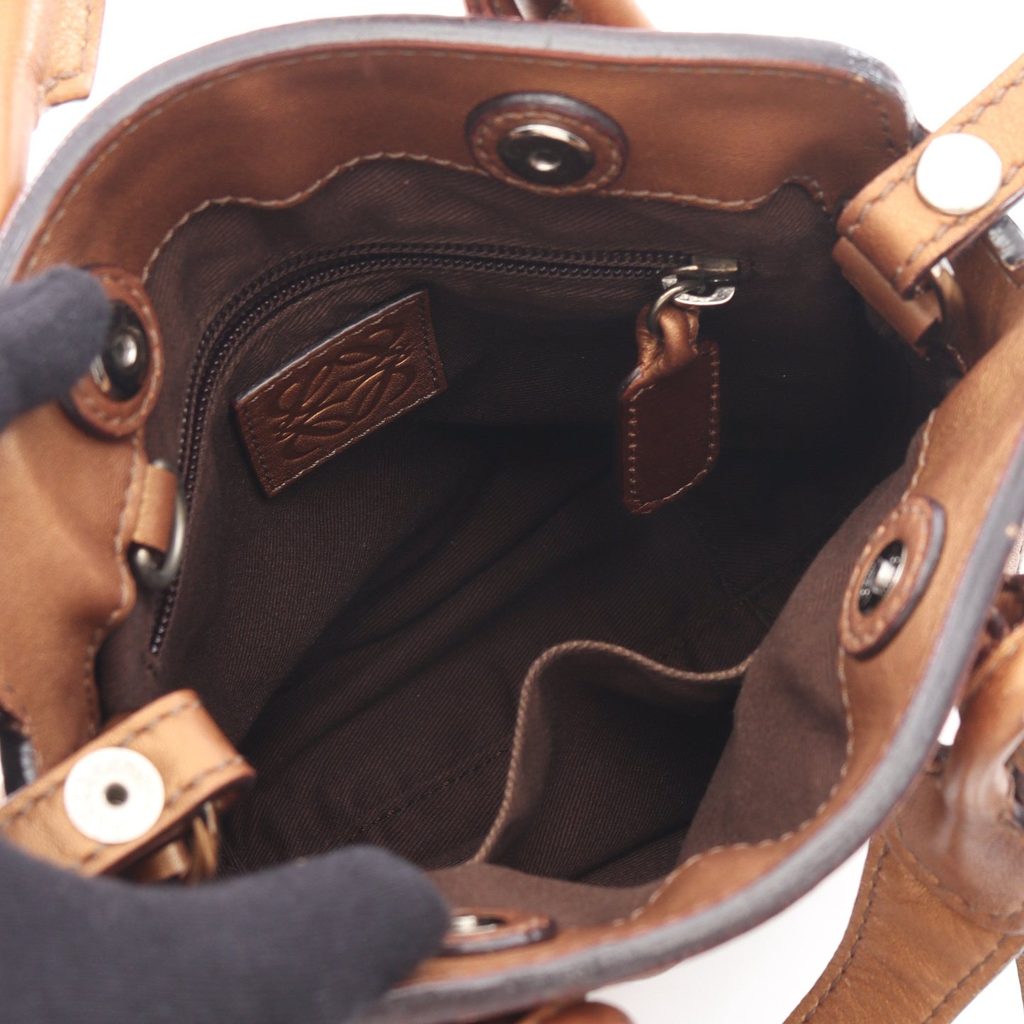 フィエスタ 2WAY ハンドバッグ レザー ブロンズ ロエベ バッグ LOEWE