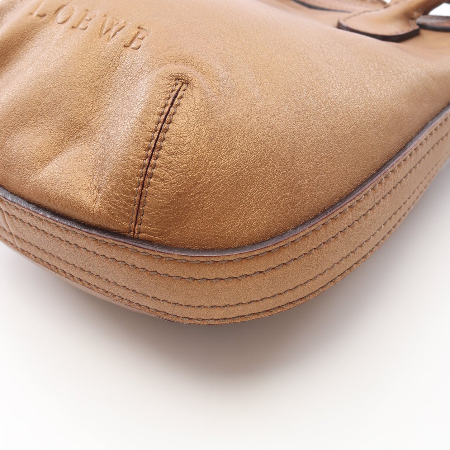 フィエスタ 2WAY ハンドバッグ レザー ブロンズ ロエベ バッグ LOEWE