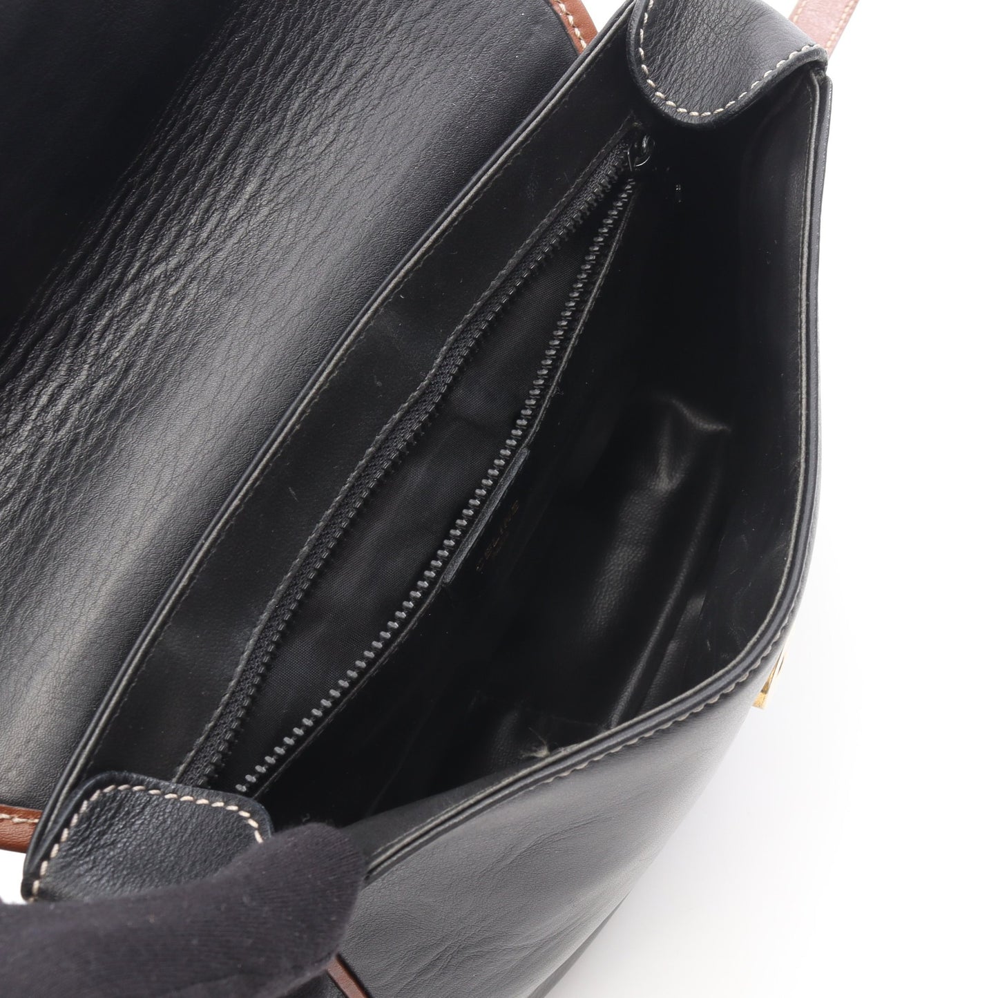 ショルダーバッグ レザー ブラック ブラウン セリーヌ バッグ CELINE