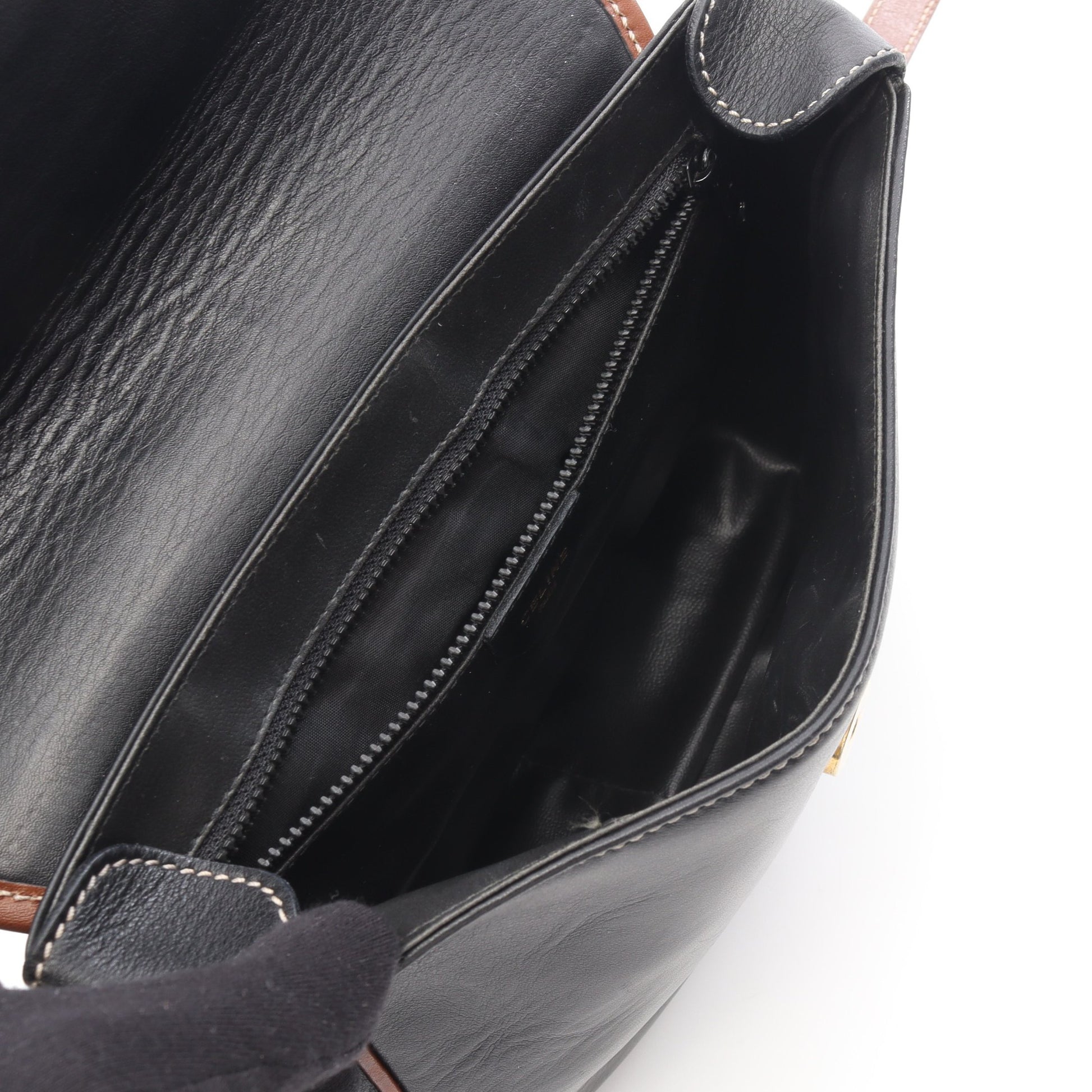 ショルダーバッグ レザー ブラック ブラウン セリーヌ バッグ CELINE