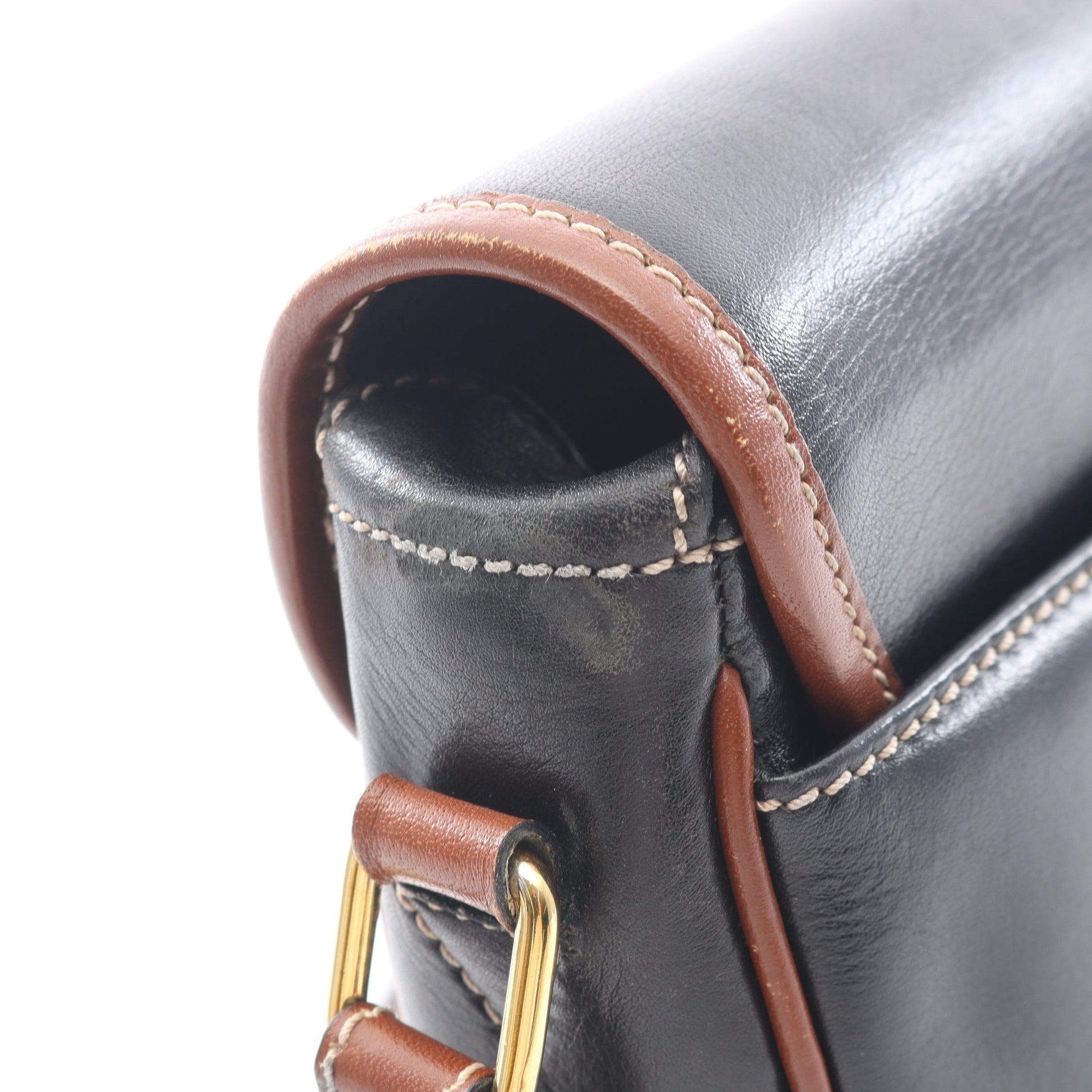 ショルダーバッグ レザー ブラック ブラウン セリーヌ バッグ CELINE