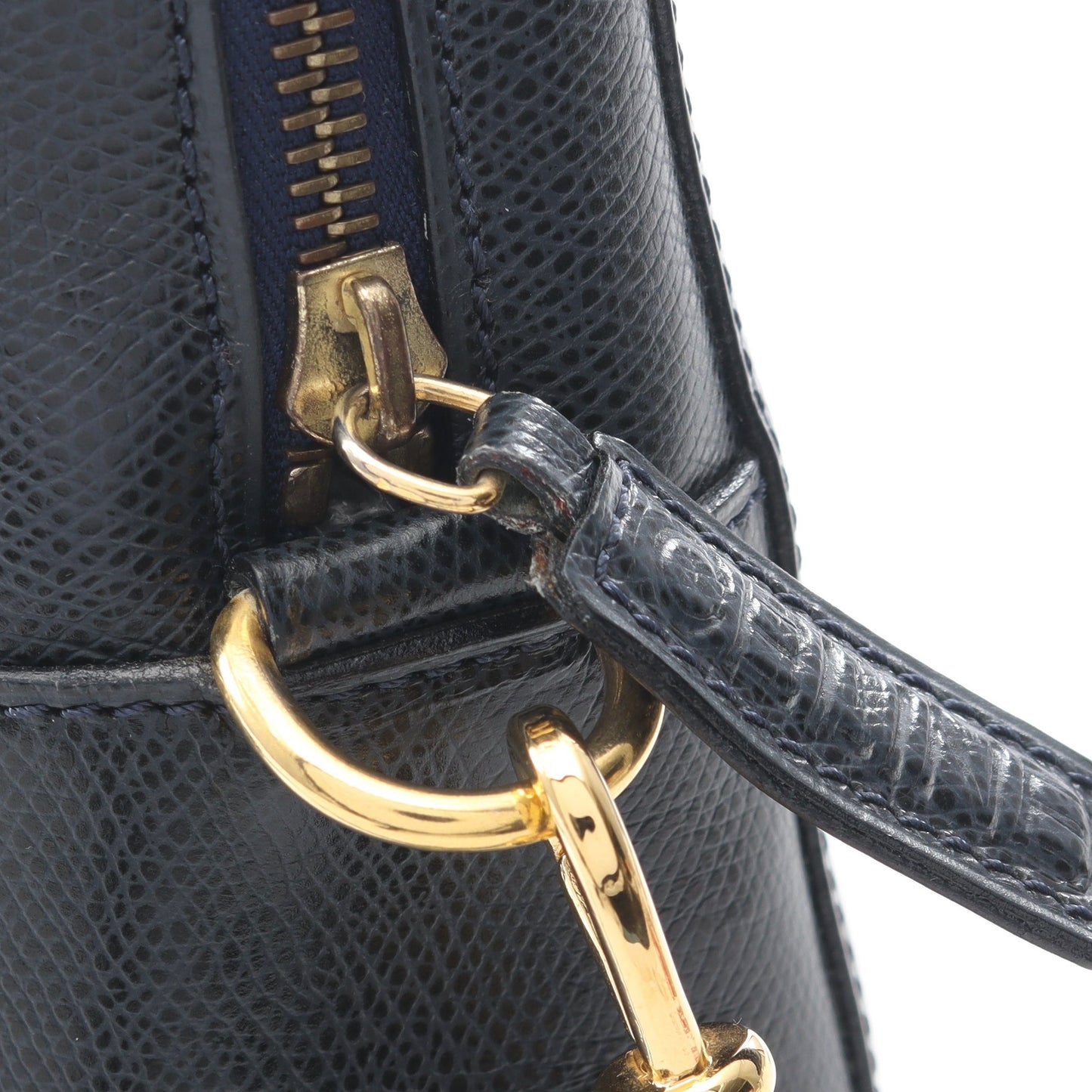 2WAY ハンドバッグ レザー ダークネイビー セリーヌ バッグ CELINE
