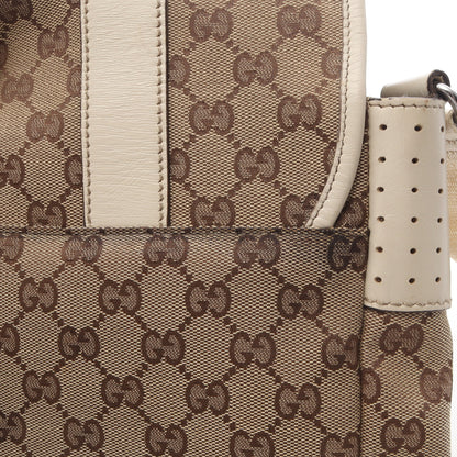GGキャンバス ショルダーバッグ キャンバス レザー ベージュ アイボリー グッチ バッグ GUCCI