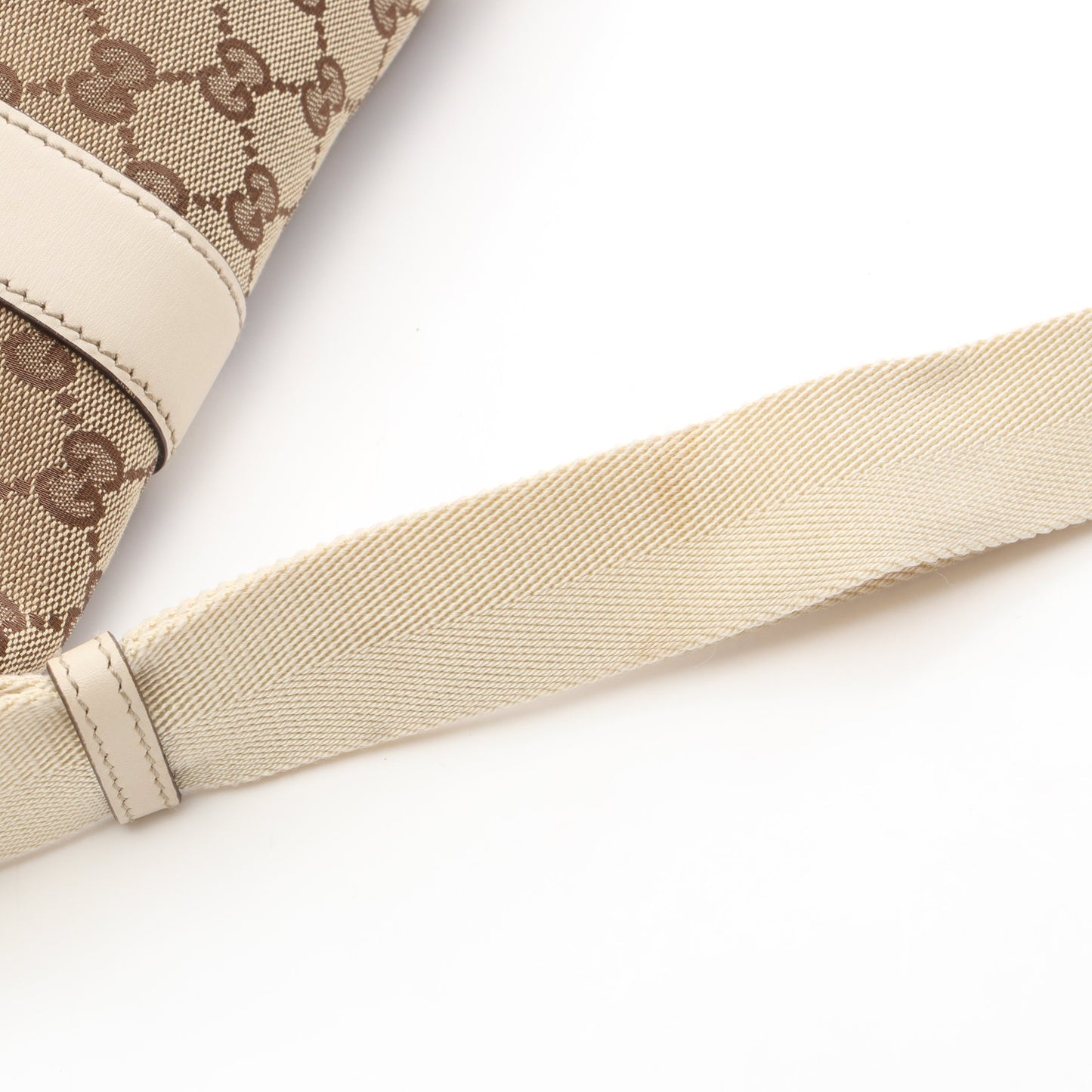 GGキャンバス ショルダーバッグ キャンバス レザー ベージュ アイボリー グッチ バッグ GUCCI