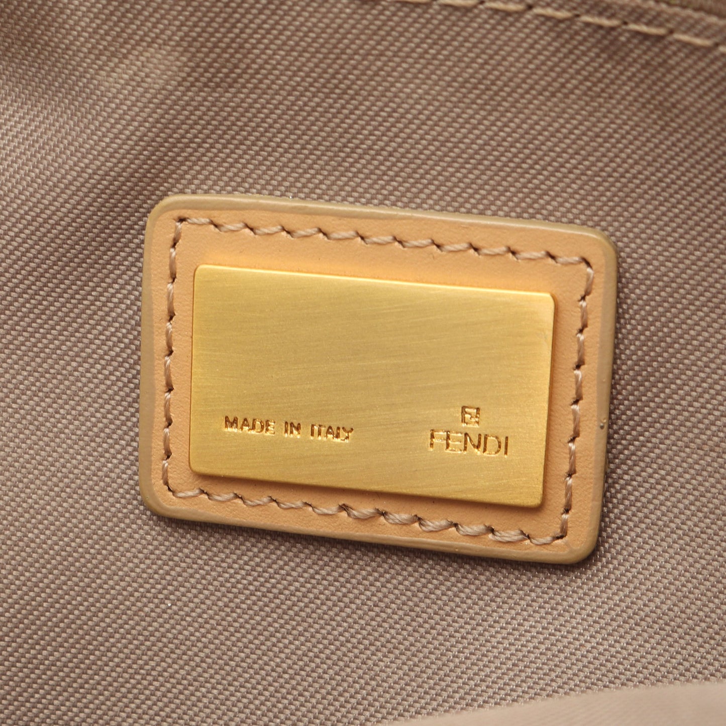 ズッカ ハンドバッグ トートバッグ キャンバス レザー ベージュ フェンディ バッグ FENDI