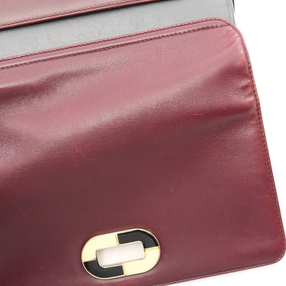 ショルダーバッグ レザー グレー ボルドー ブルガリ バッグ BVLGARI