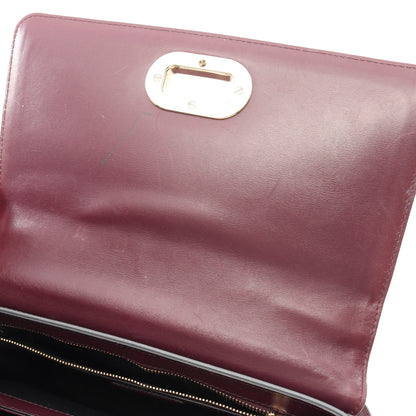 ショルダーバッグ レザー グレー ボルドー ブルガリ バッグ BVLGARI