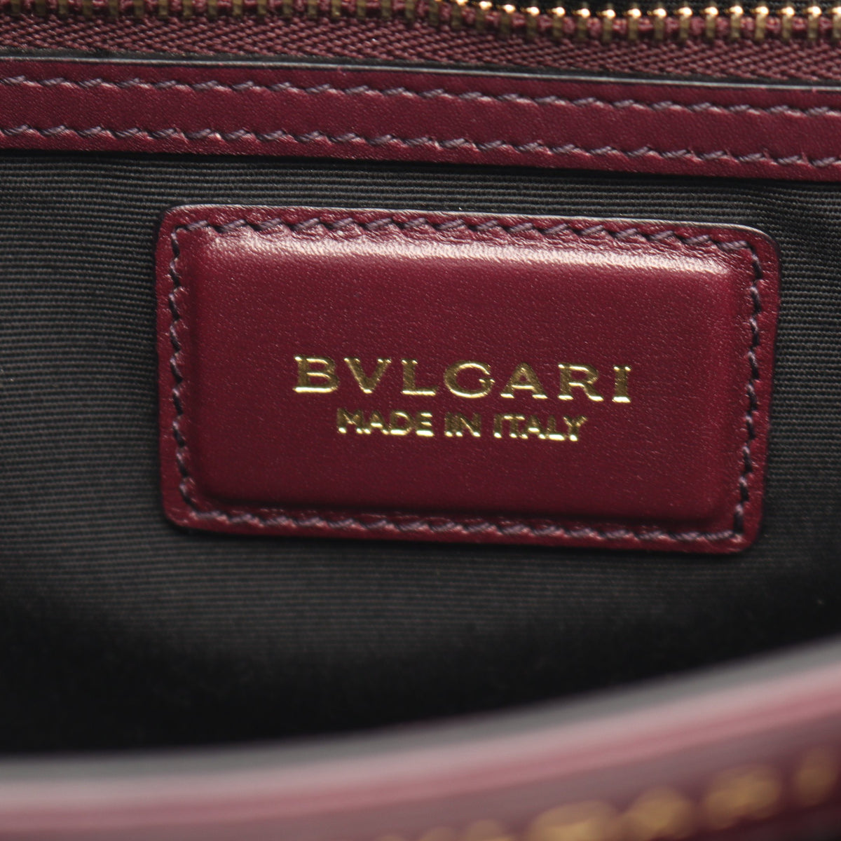 ショルダーバッグ レザー グレー ボルドー ブルガリ バッグ BVLGARI