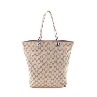 GGキャンバス ショルダーバッグ トートバッグ キャンバス レザー ベージュ ダークブラウン グッチ バッグ GUCCI