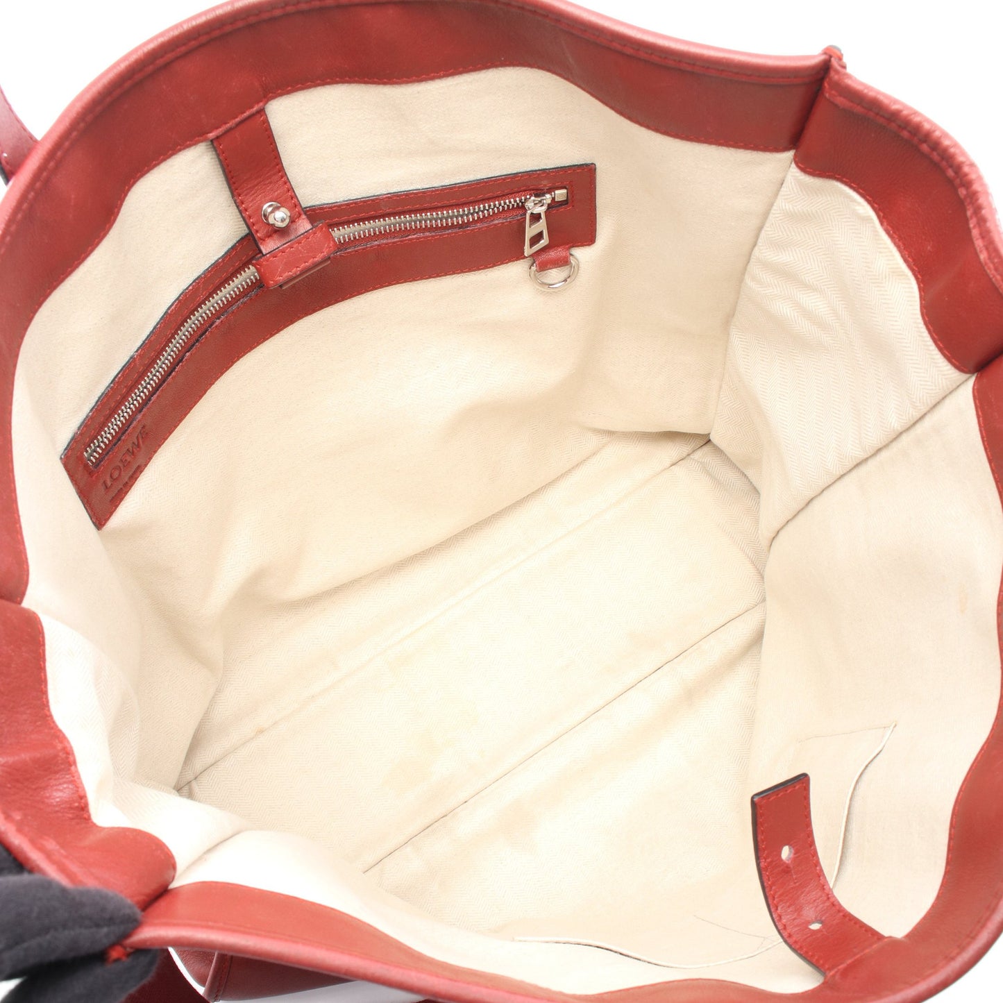 アナグラム 2WAY ハンドバッグ トートバッグ レザー レッド ロエベ バッグ LOEWE