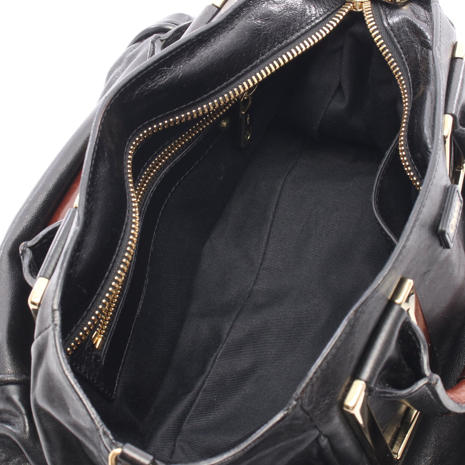エテル ハンドバッグ レザー ブラック クロエ バッグ Chloe