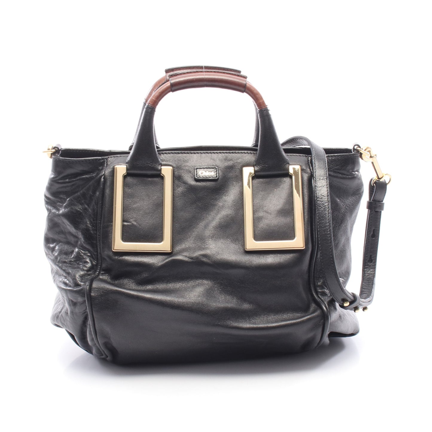 エテル ハンドバッグ レザー ブラック クロエ バッグ Chloe