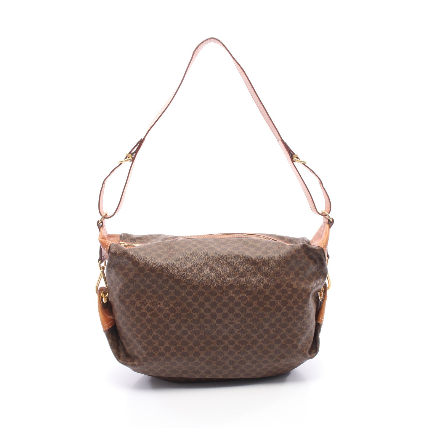 マカダム ショルダーバッグ PVC レザー ダークブラウン ブラウン セリーヌ バッグ CELINE