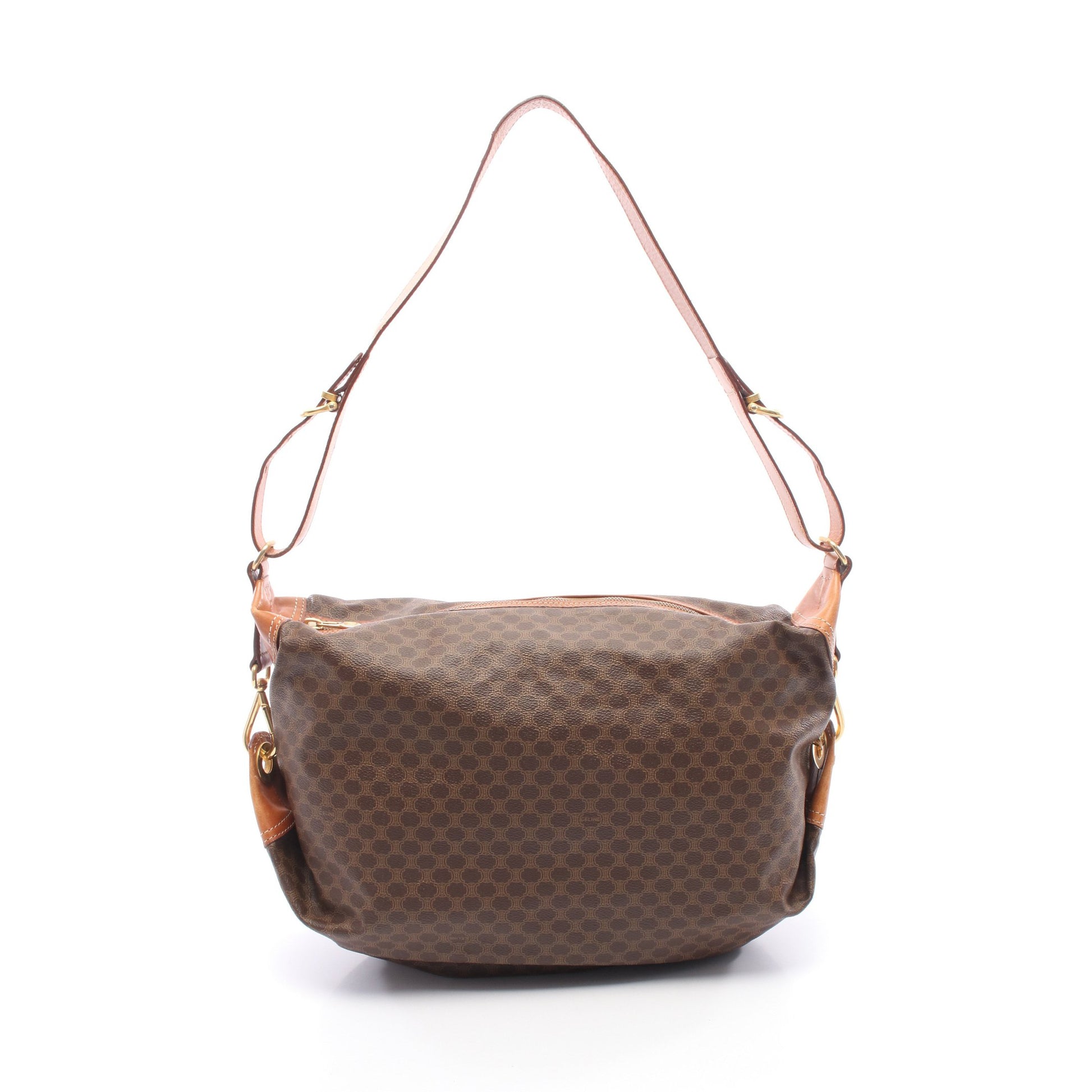 マカダム ショルダーバッグ PVC レザー ダークブラウン ブラウン セリーヌ バッグ CELINE