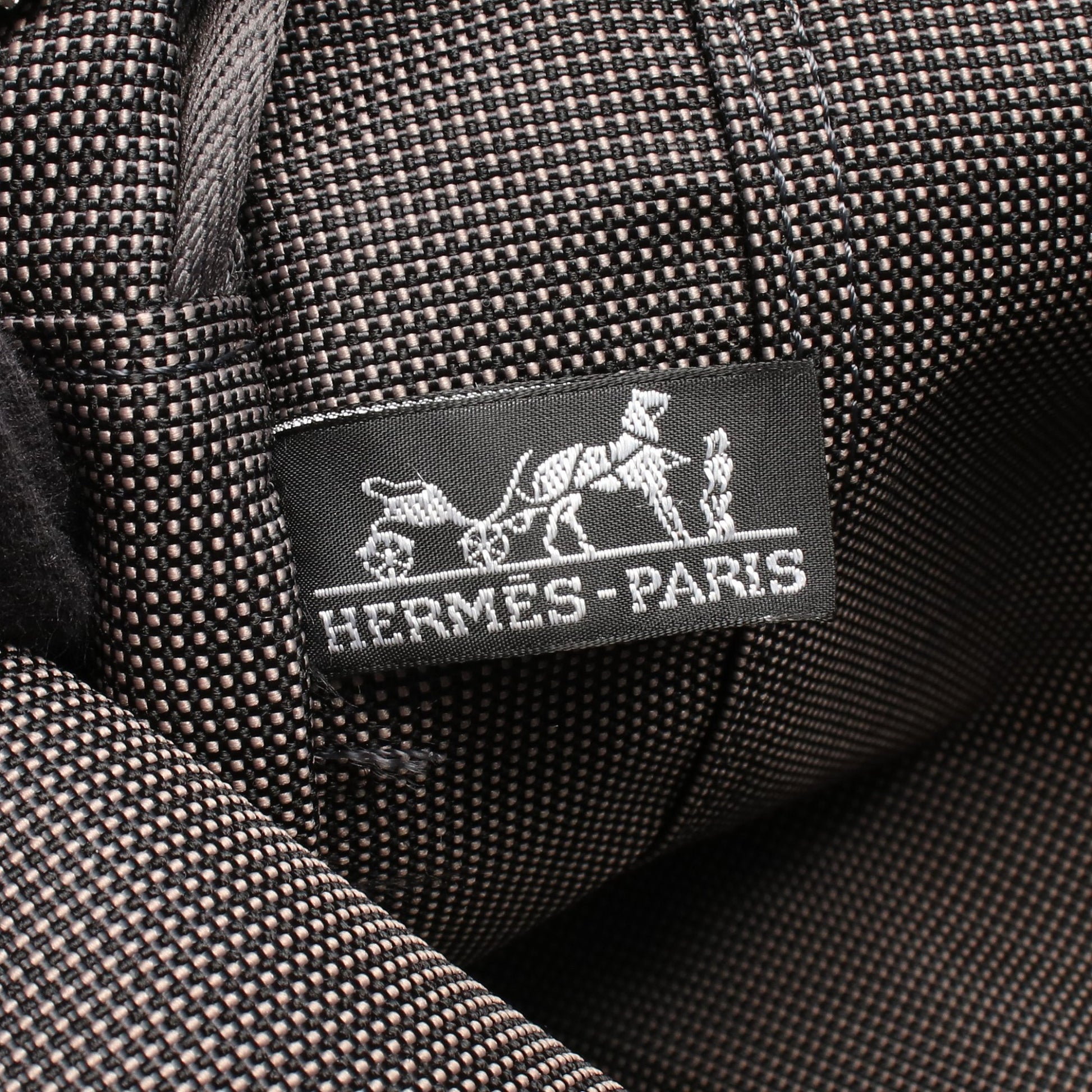 エールラインMM ハンドバッグ トートバッグ キャンバス ダークグレー シルバー金具 エルメス バッグ HERMES