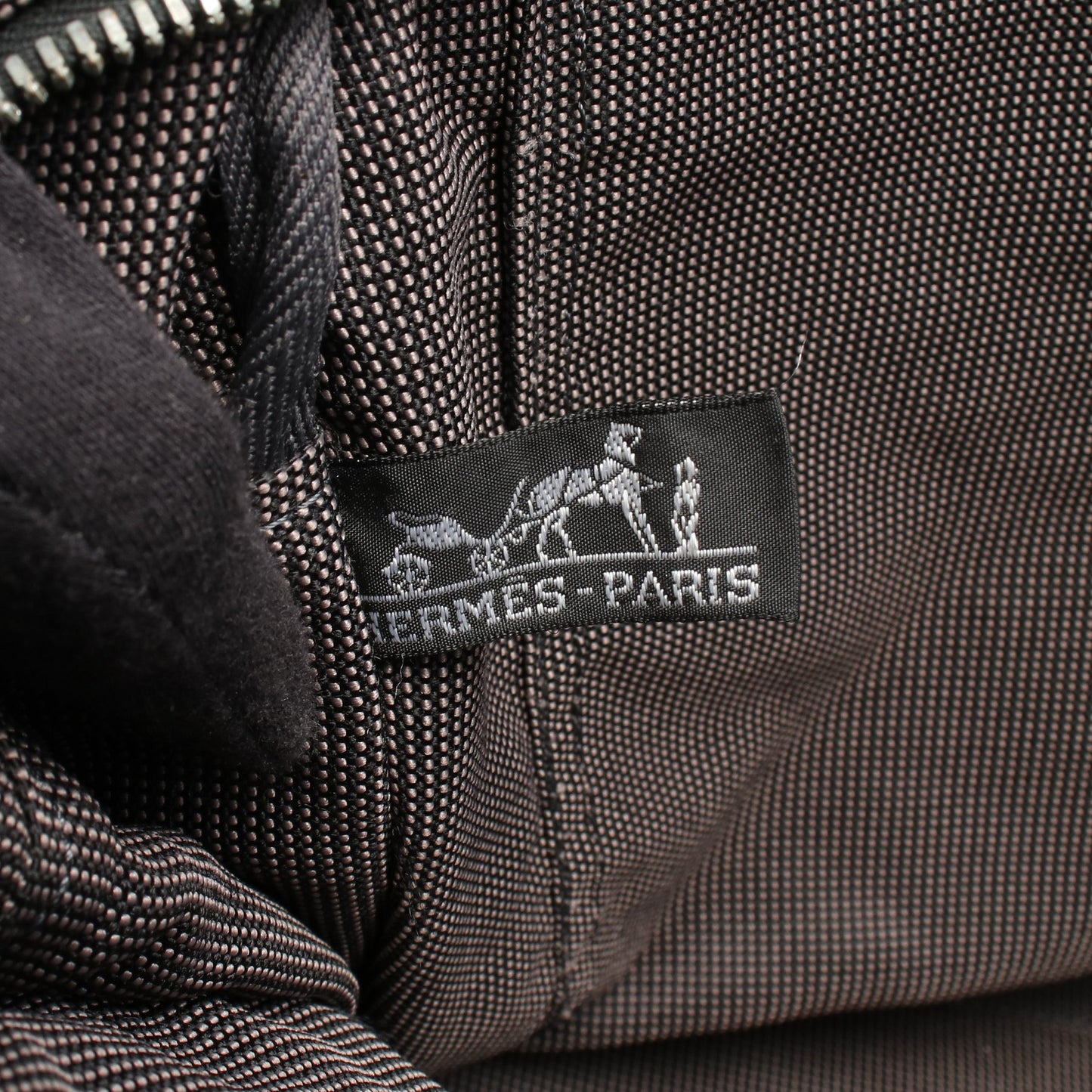 エールラインMM ハンドバッグ トートバッグ キャンバス ダークグレー シルバー金具 エルメス バッグ HERMES
