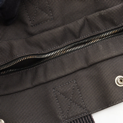 エールラインMM ハンドバッグ トートバッグ ナイロンキャンバス ダークグレー シルバー金具 エルメス バッグ HERMES