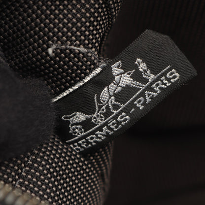エールラインMM ハンドバッグ トートバッグ ナイロンキャンバス ダークグレー シルバー金具 エルメス バッグ HERMES
