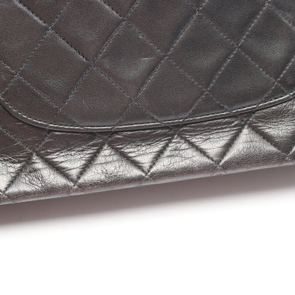 マトラッセ Wフラップ Wチェーンショルダーバッグ ラムスキン ブラック ゴールド金具 シャネル バッグ CHANEL