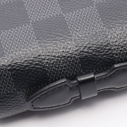 ジッピーXL ダミエグラフィット トラベルケース ラウンドファスナー長財布 PVC レザー ブラック ルイヴィトン 財布・小物 LOUIS VUITTON