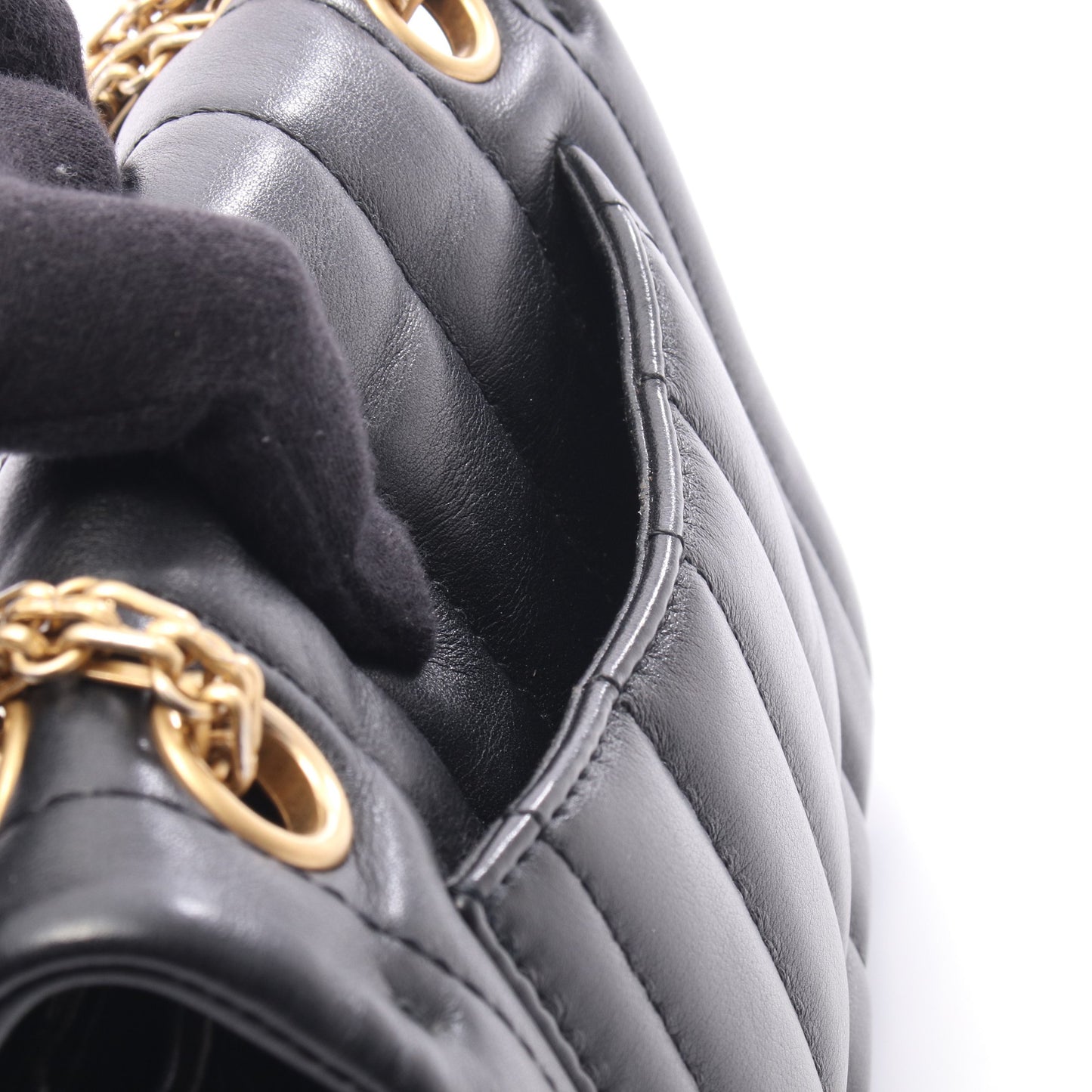 2.55 Wチェーンショルダーバッグ ラムスキン ブラック ゴールド金具 シャネル バッグ CHANEL
