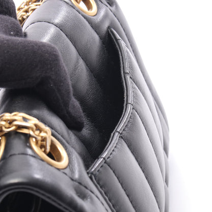 2.55 Wチェーンショルダーバッグ ラムスキン ブラック ゴールド金具 シャネル バッグ CHANEL