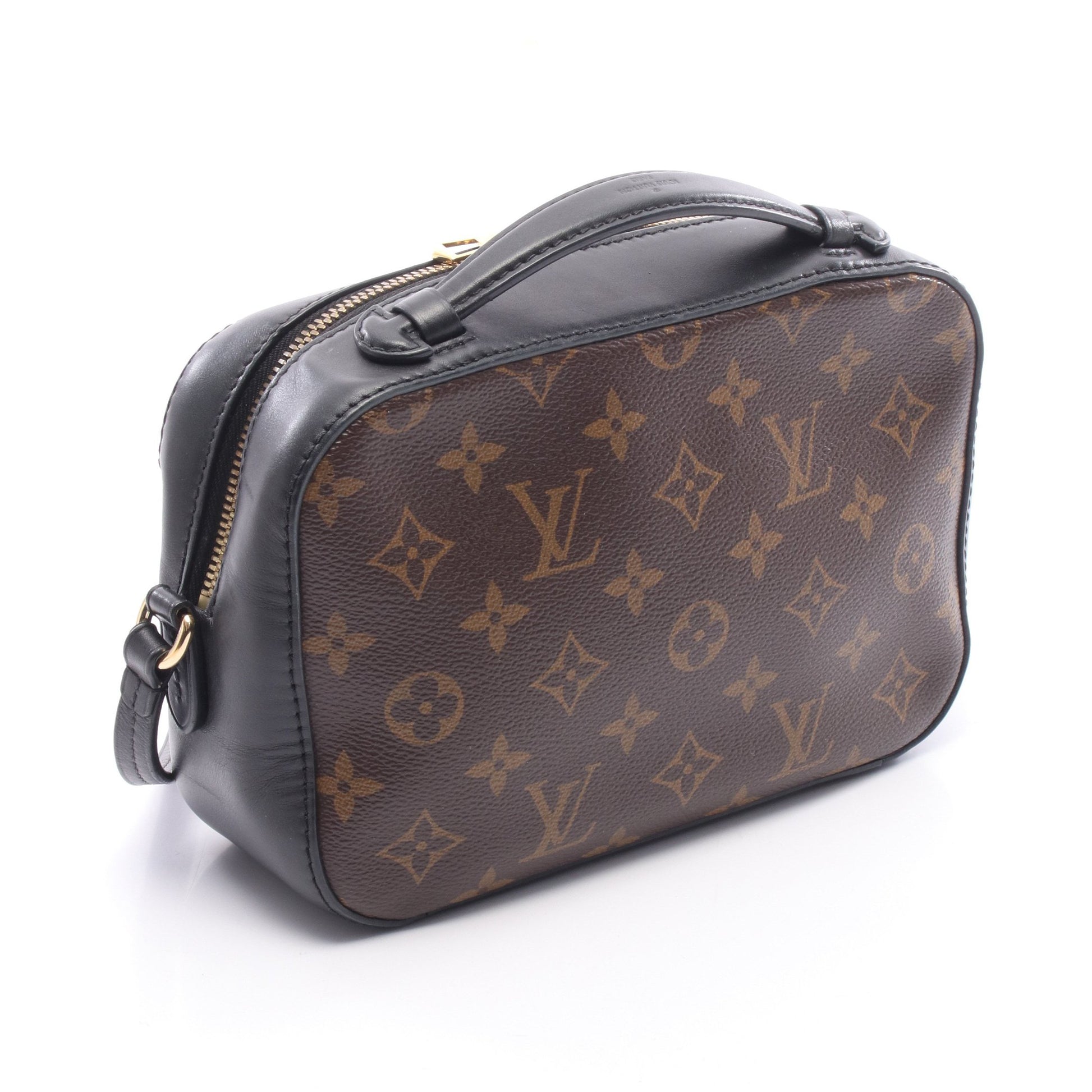 サントンジュ モノグラム ノワール ショルダーバッグ PVC レザー ブラウン ブラック ルイヴィトン バッグ LOUIS VUITTON