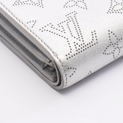 ポルトフォイユ イリス コンパクト マヒナ 二つ折り財布 レザー シルバー 日本限定 ルイヴィトン 財布・小物 LOUIS VUITTON