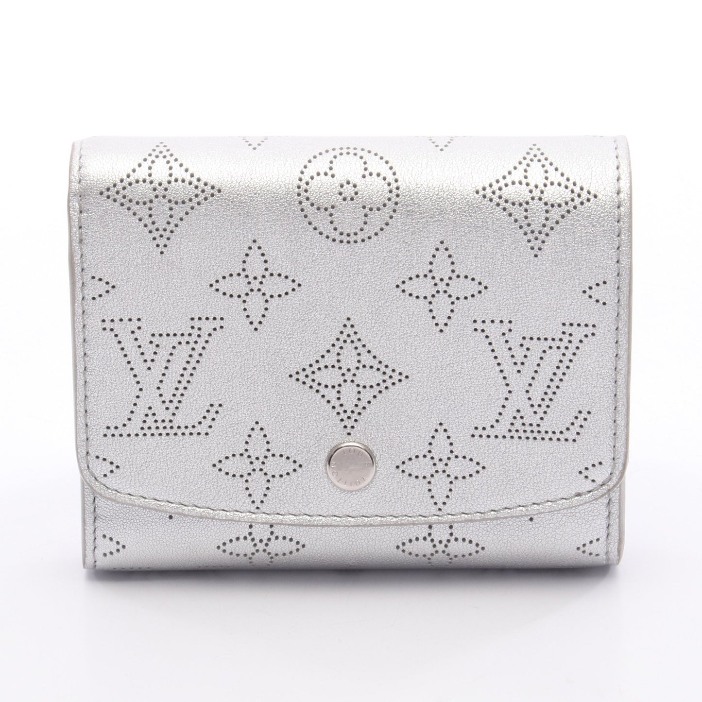 ポルトフォイユ イリス コンパクト マヒナ 二つ折り財布 レザー シルバー 日本限定 ルイヴィトン 財布・小物 LOUIS VUITTON
