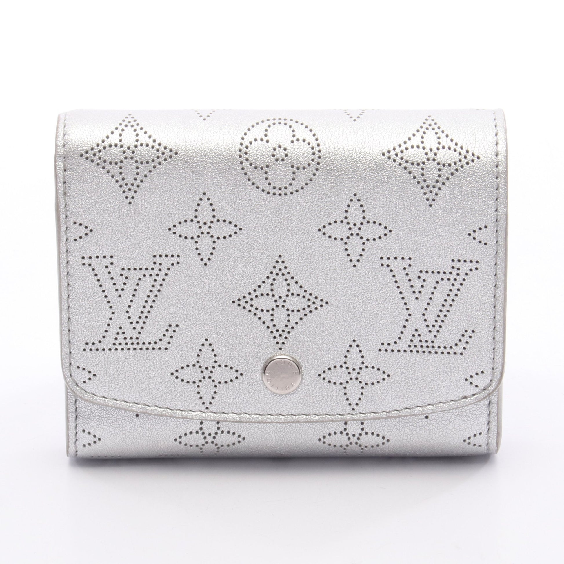 ポルトフォイユ イリス コンパクト マヒナ 二つ折り財布 レザー シルバー 日本限定 ルイヴィトン 財布・小物 LOUIS VUITTON