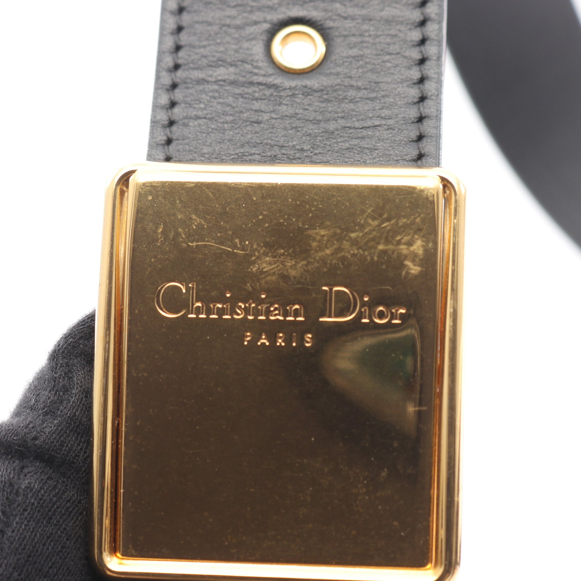 30 MONTAIGNE モンテーニュ ボックス ショルダーバッグ レザー ブラック クリスチャンディオール バッグ Christian Dior