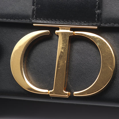 30 MONTAIGNE モンテーニュ ボックス ショルダーバッグ レザー ブラック クリスチャンディオール バッグ Christian Dior