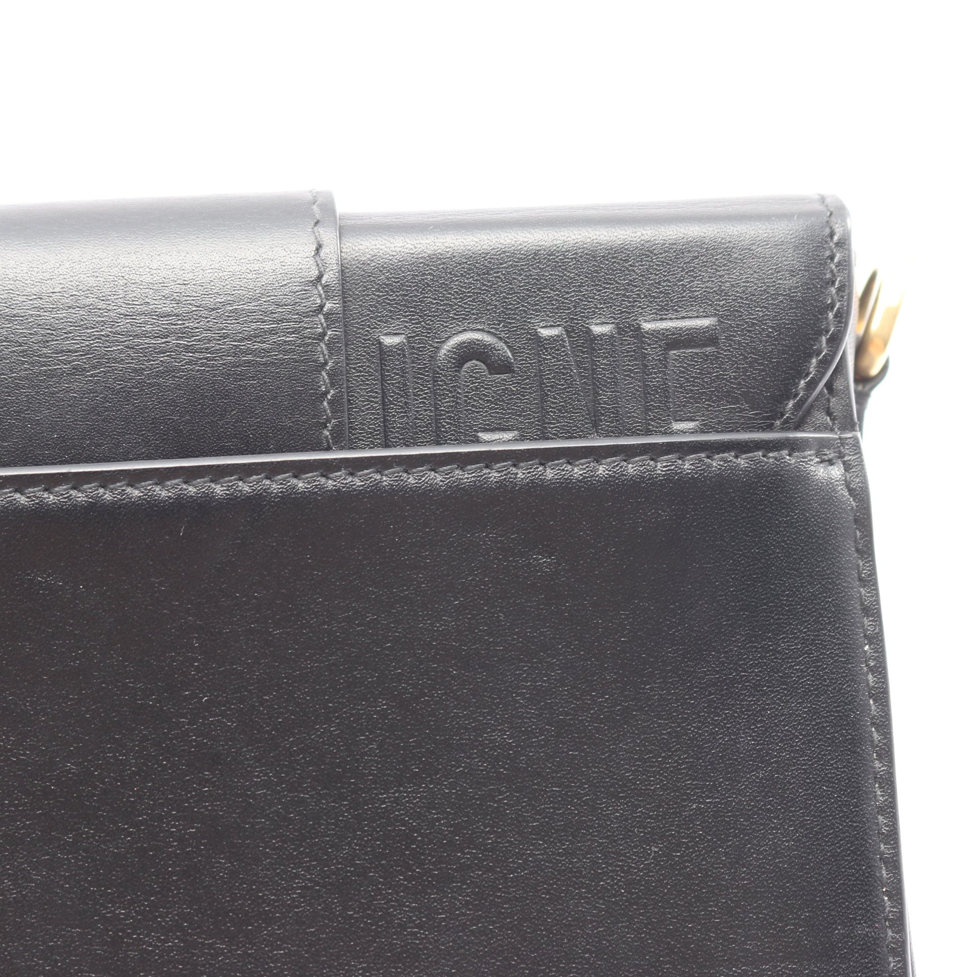 30 MONTAIGNE モンテーニュ ボックス ショルダーバッグ レザー ブラック クリスチャンディオール バッグ Christian Dior