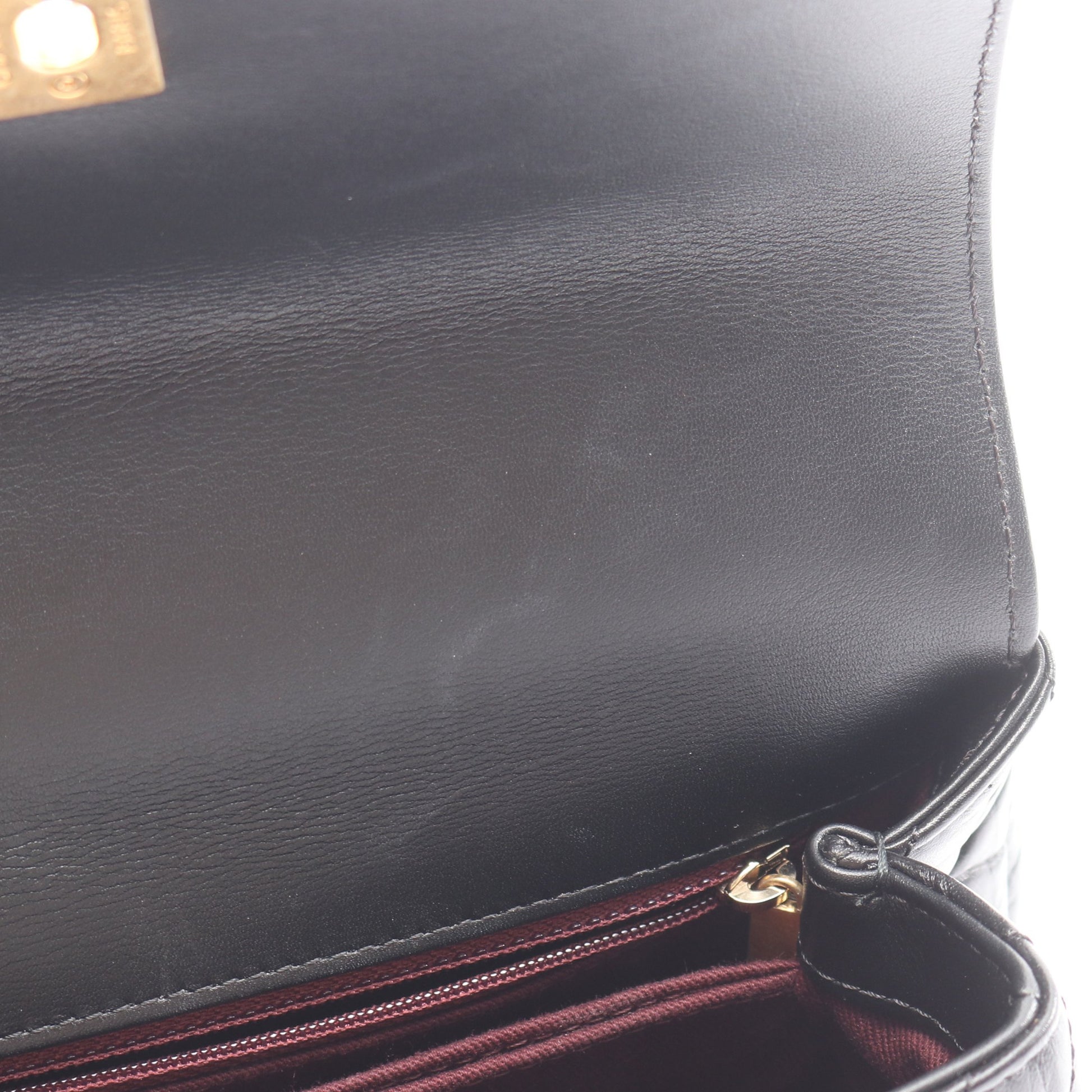 ココハンドル フラップ Vステッチ シェブロン 2WAY ハンドバッグ レザー ブラック ゴールド金具 シャネル バッグ CHANEL
