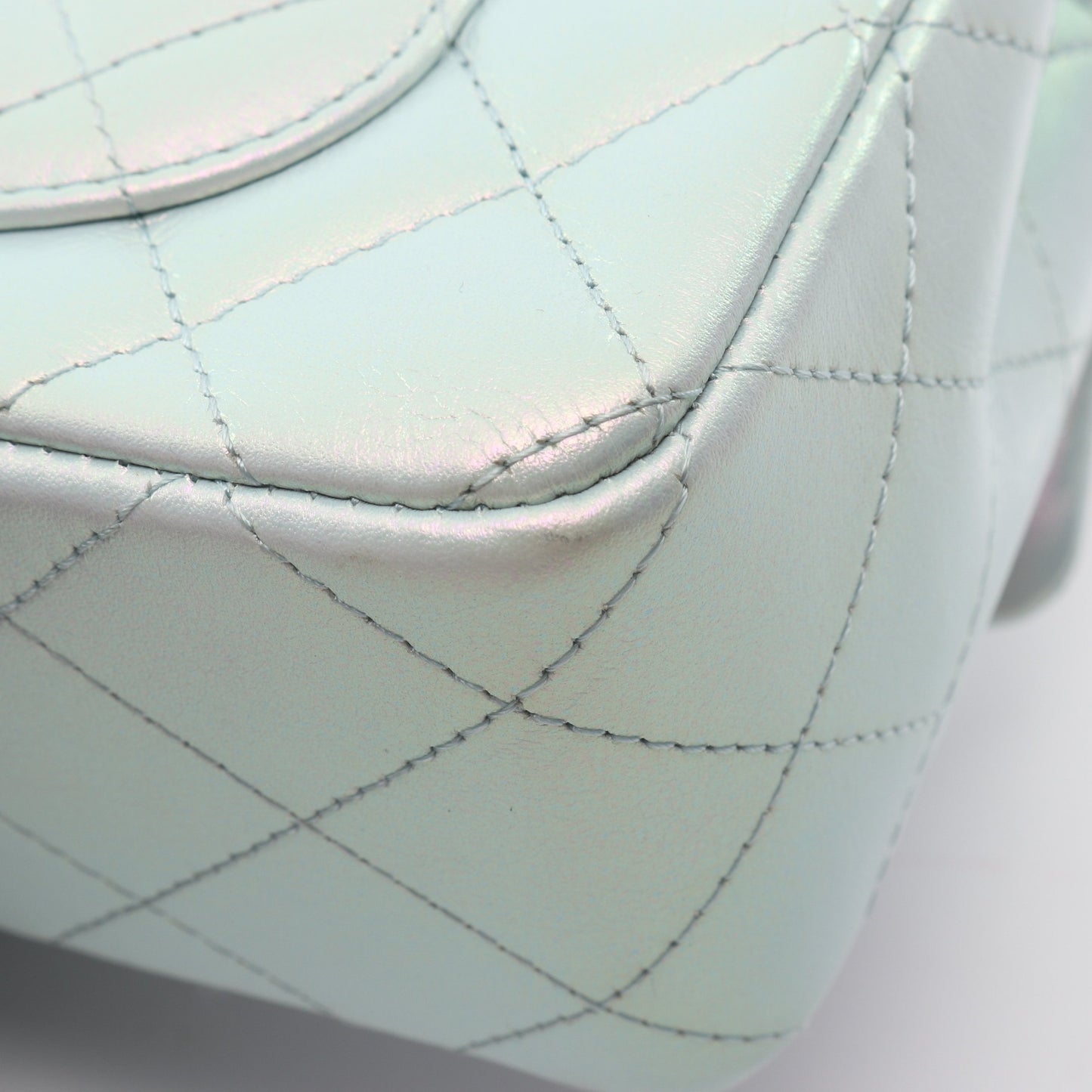 ミニマトラッセ20 チェーンショルダーバッグ レザー シルバー シルバー金具 シャネル