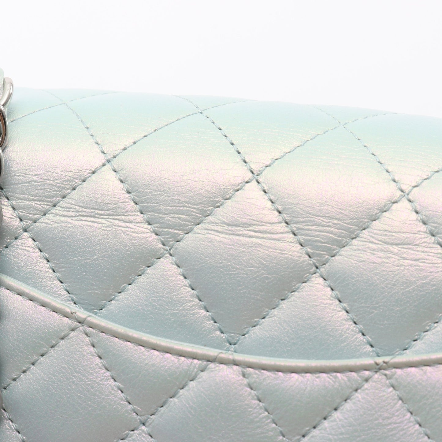 ミニマトラッセ20 チェーンショルダーバッグ レザー シルバー シルバー金具 シャネル