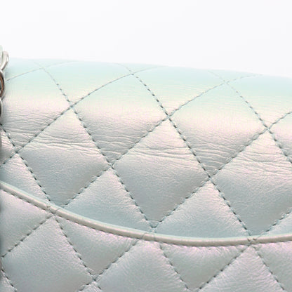 ミニマトラッセ20 チェーンショルダーバッグ レザー シルバー シルバー金具 シャネル