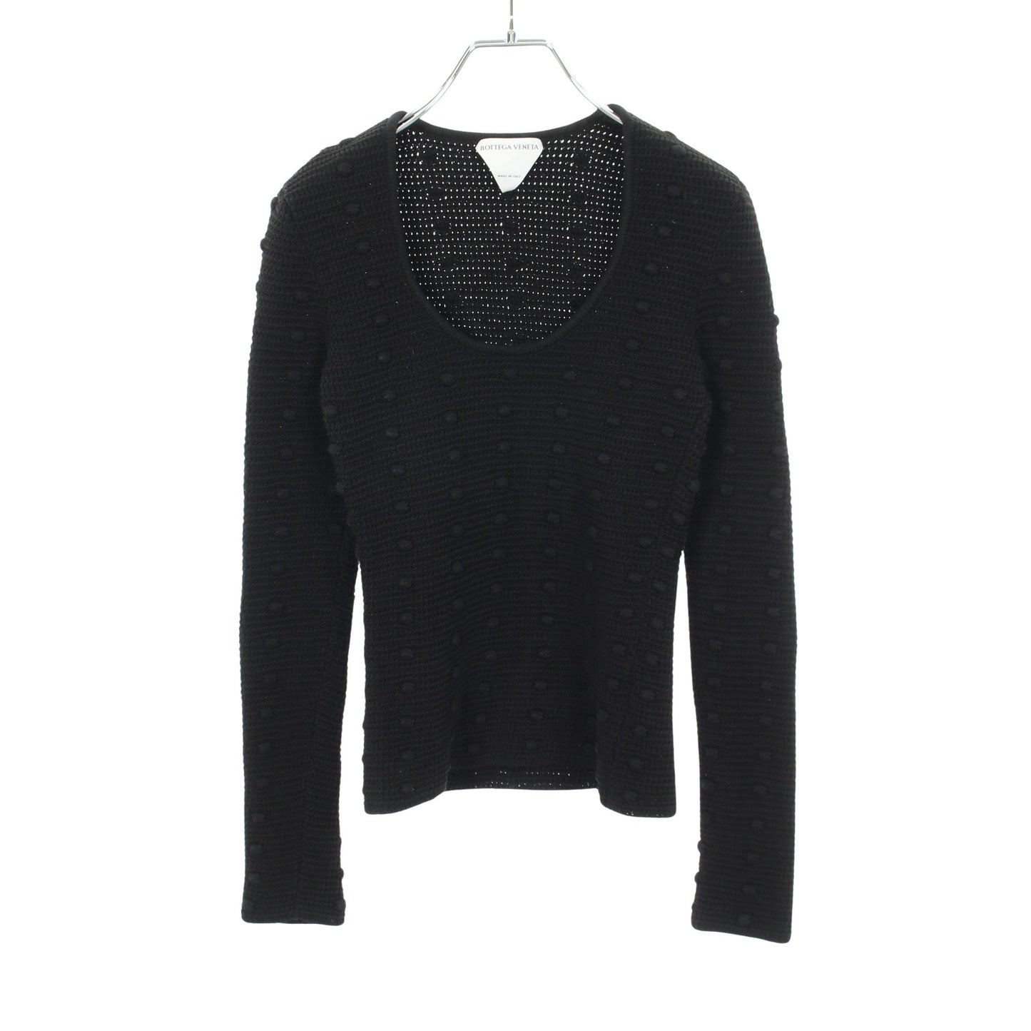 ニット コットン ブラック ボッテガヴェネタ トップス BOTTEGA VENETA