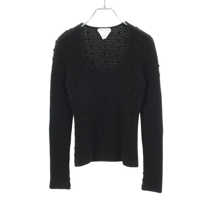 ニット コットン ブラック ボッテガヴェネタ トップス BOTTEGA VENETA