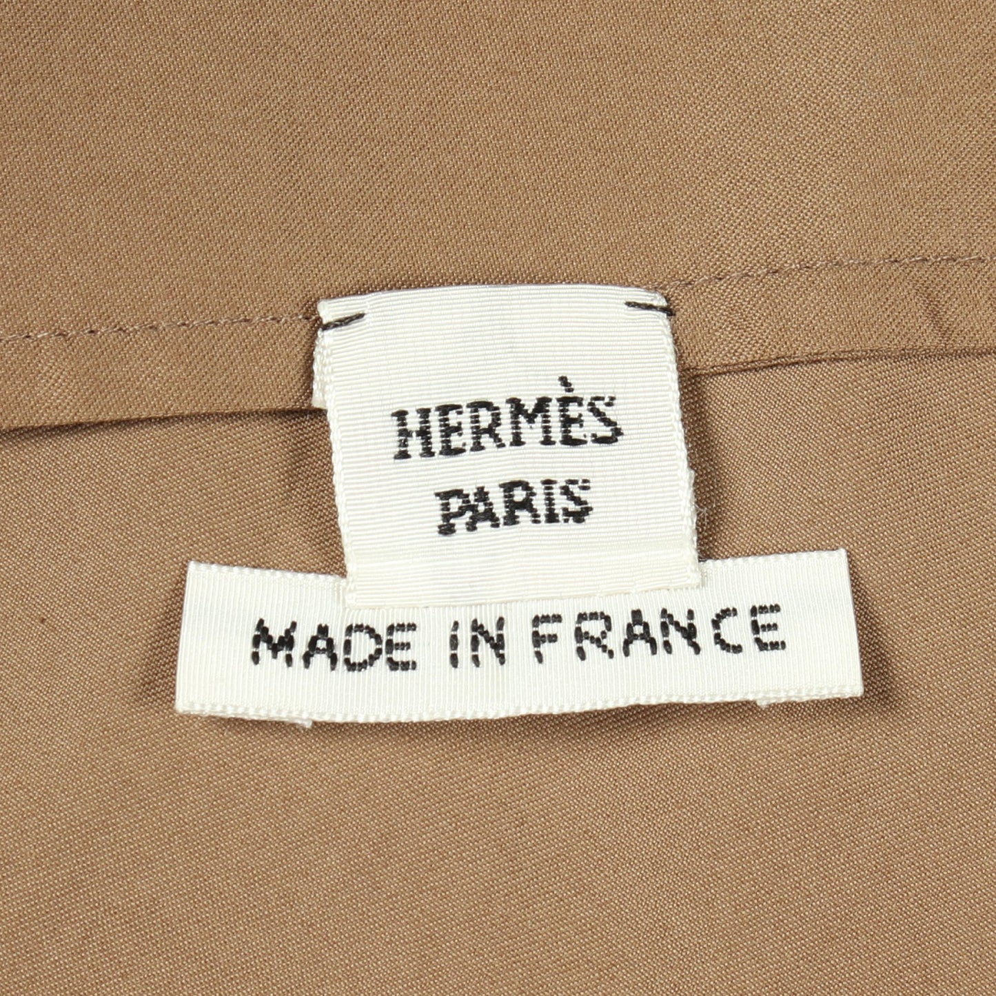 ツイリーネック ブラウス コットン ベージュ エルメス トップス HERMES
