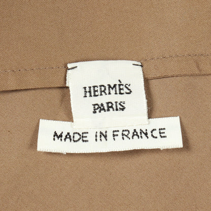 ツイリーネック ブラウス コットン ベージュ エルメス トップス HERMES