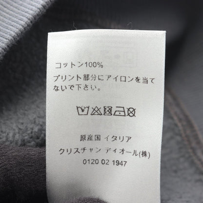 バックプリント 裏起毛 プルオーバーパーカー コットン グレー ディオール トップス DIOR