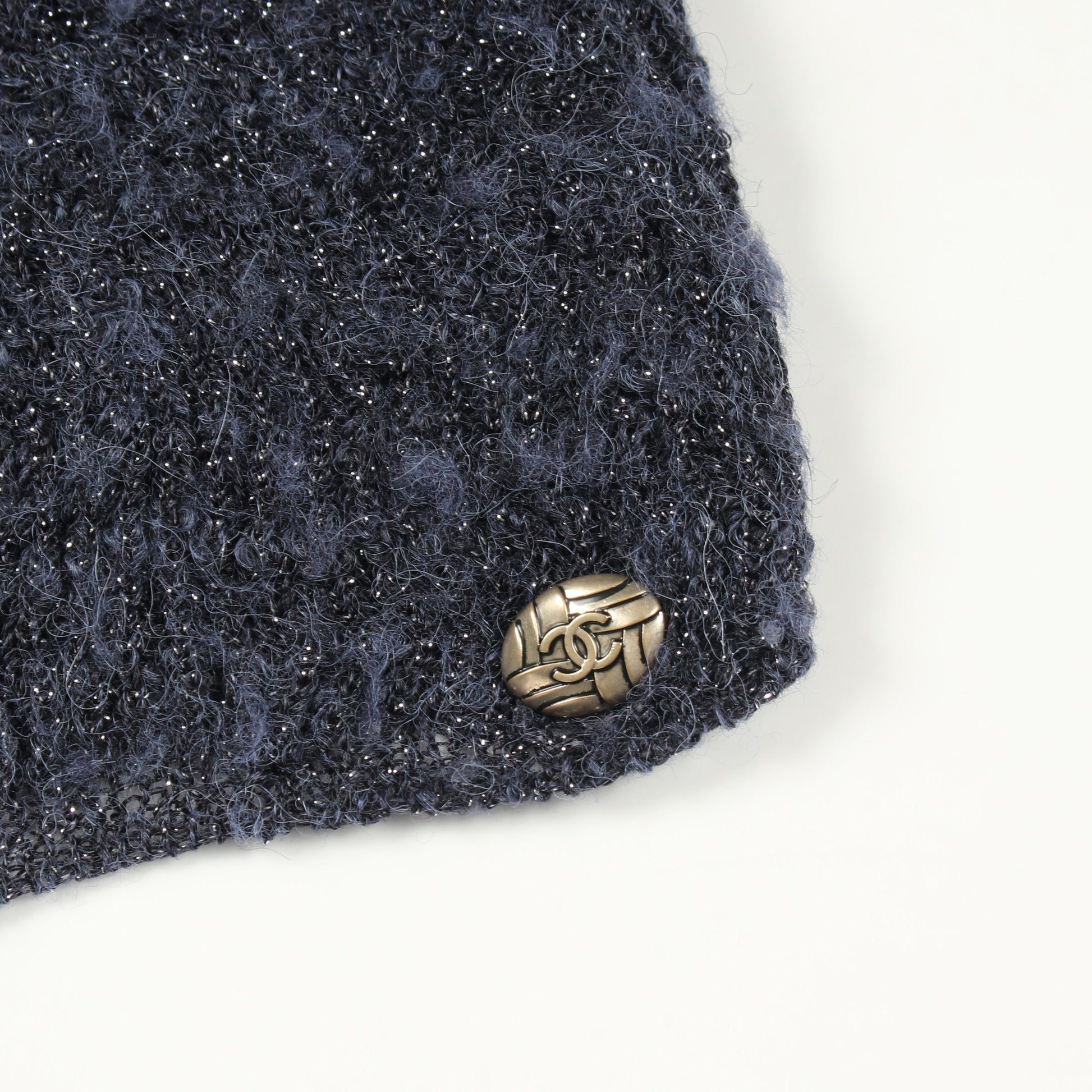 タートルネック ラメ ニット アルパカ ナイロン レーヨン リネン ベージュ グレー ネイビー シャネル トップス CHANEL
