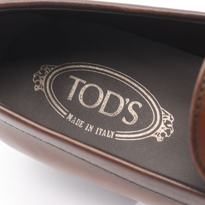 ダブルT ローファー レザー ブラウン トッズ シューズ TOD'S