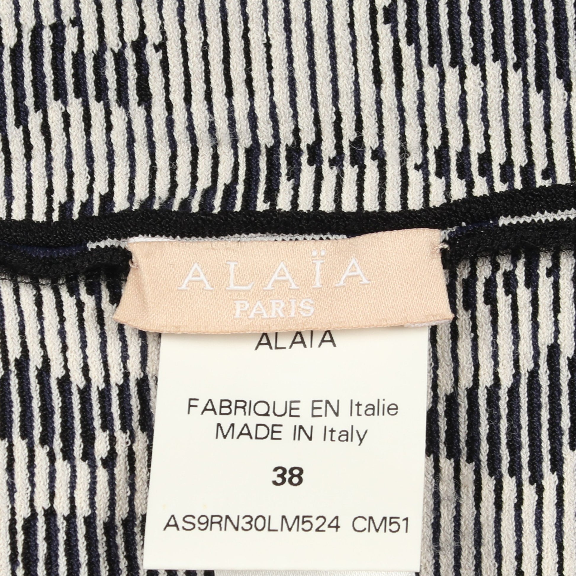 総柄 ノースリーブ ワンピース レーヨン ネイビー ブラック ホワイト アライア ワンピース ALAiA
