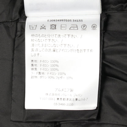 FLAMMETTE フラメッテ フード付き ダウンコート ナイロン ブラック モンクレール アウター MONCLER